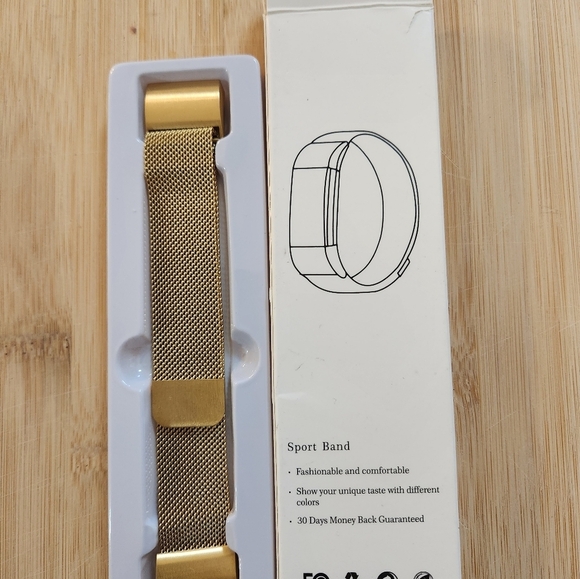 Fitbit Charge 2 Watch Band Metal Gold Mesh Unisex Adjustable Small Large - Picture 5 of 9